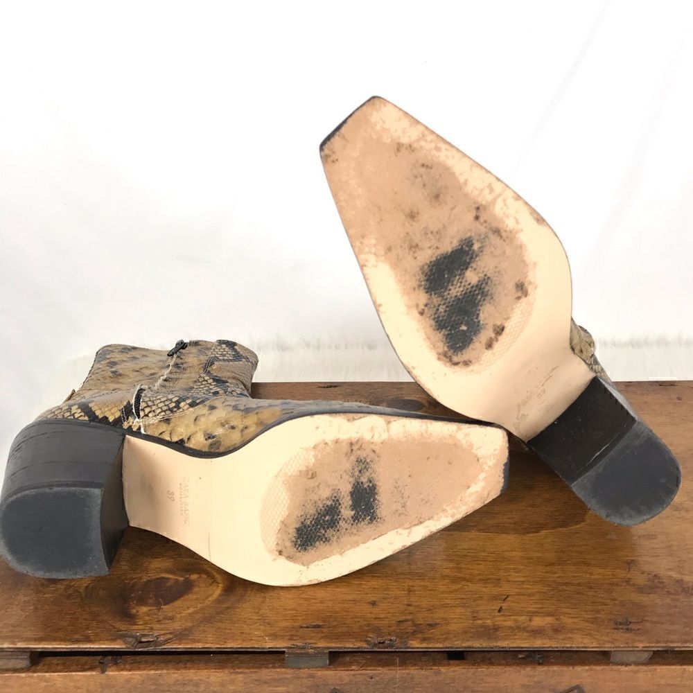 Zara basic cowboy snake ankle boots - Picture 4 of 8